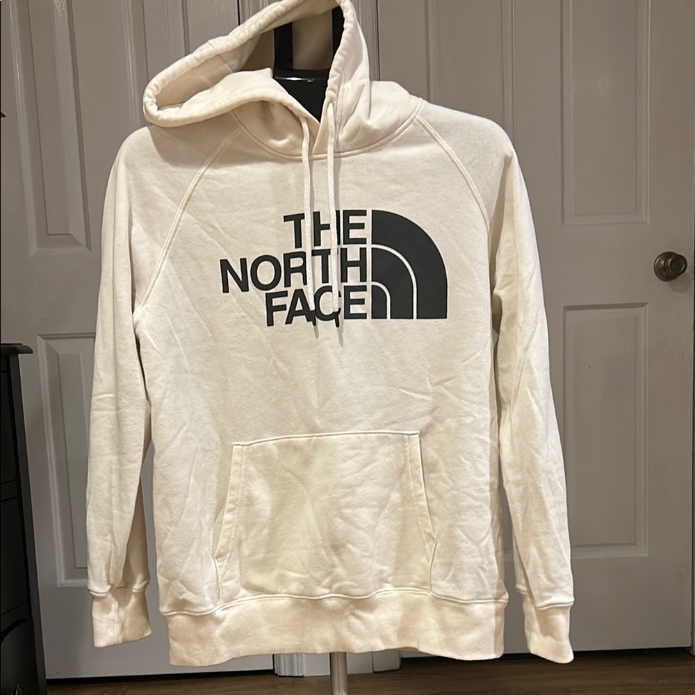 The North Face woman’s Cream Logo Hoodie Sweatshirt